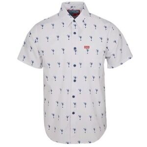 Dixxon Flannel Co. Gnartini Skull Martini Glass Button Up Shirt Men's Size 4XL